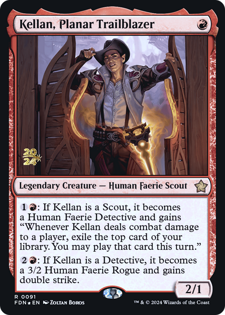 Image of Kellan, Planar Trailblazer (PRE-091) - Foundations Promos Foil