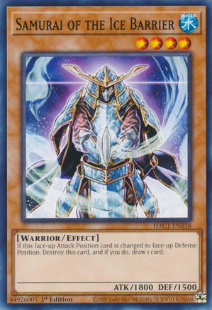 Image of Samurai of the Ice Barrier (HAC1-EN038) - Hidden Arsenal: Chapter 1 1st Edition