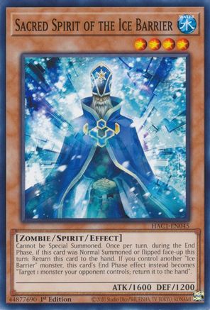 Image of Sacred Spirit of the Ice Barrier (HAC1-EN045) - Hidden Arsenal: Chapter 1 1st Edition