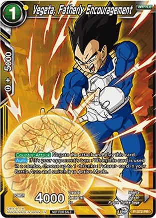 Image of Vegeta, Fatherly Encouragement (Tournament Pack Vol. 7) (P-372) - Tournament Promotion Cards