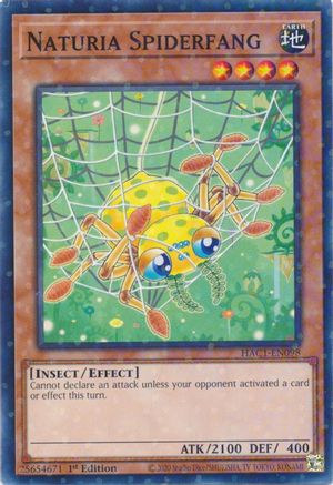 Image of Naturia Spiderfang (Duel Terminal) (HAC1-EN098) - Hidden Arsenal: Chapter 1 1st Edition
