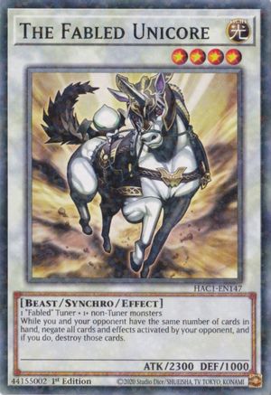 Image of The Fabled Unicore (Duel Terminal) (HAC1-EN147) - Hidden Arsenal: Chapter 1 1st Edition