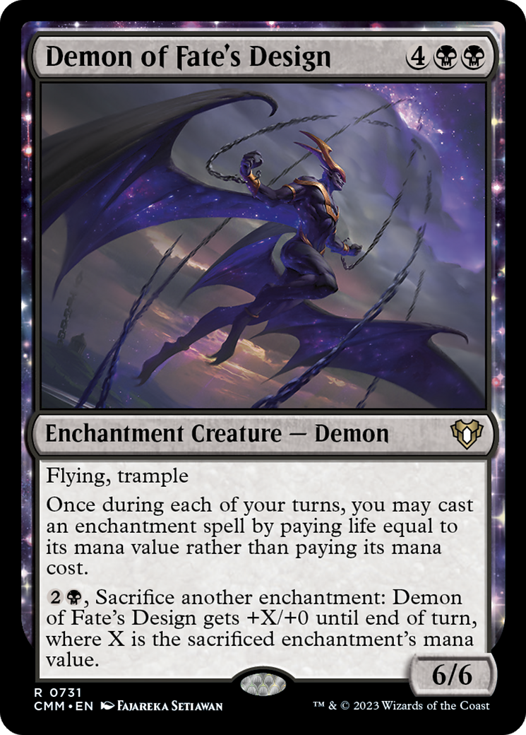Image of Demon of Fate's Design (CMM-731) - Commander Masters: (enchantment)