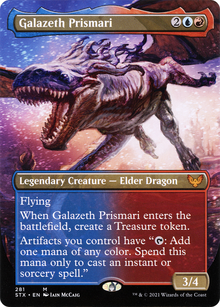 Image of Galazeth Prismari (Borderless) (STX-281) - Strixhaven: School of Mages (Borderless) Foil