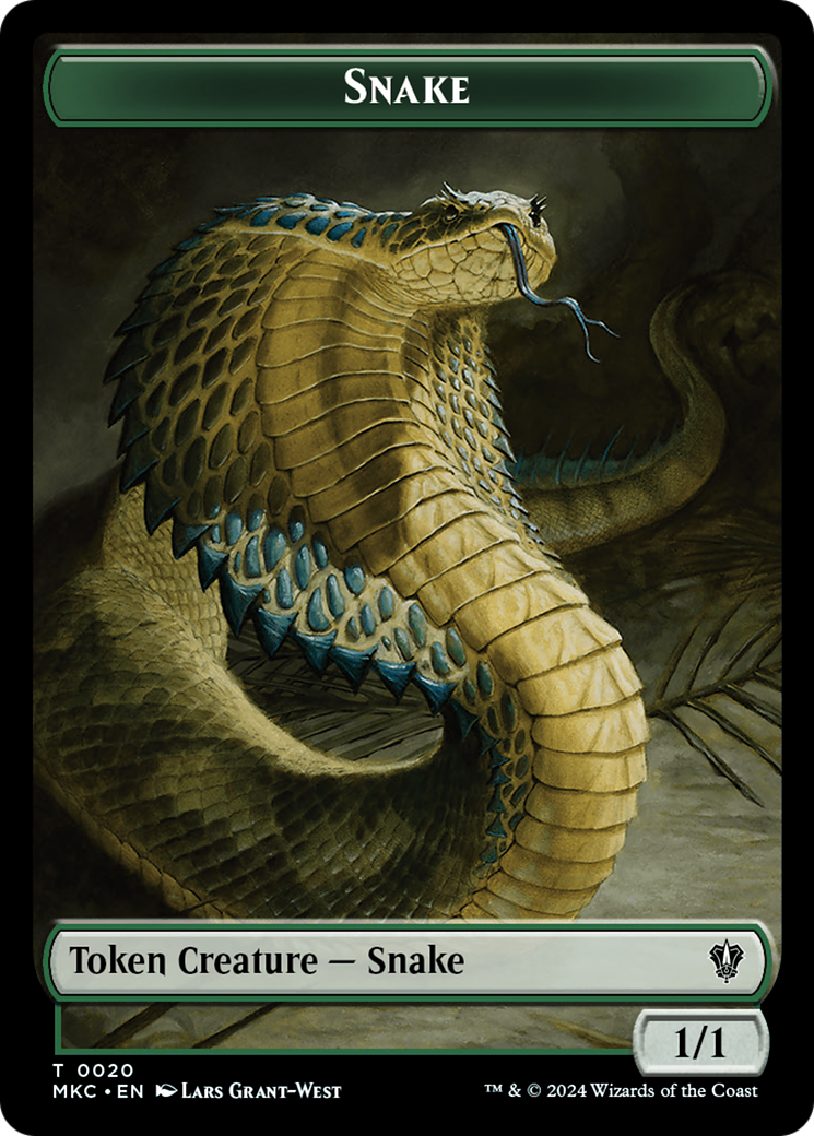 Image of Snake (TMKC-020) - Murders at Karlov Manor Commander Tokens