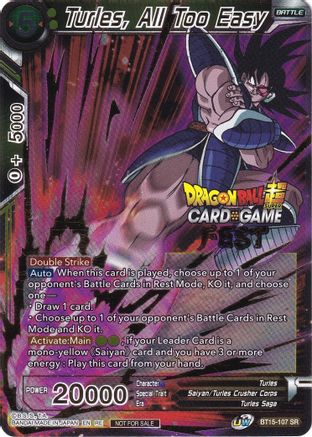 Image of Turles, All Too Easy (Card Game Fest 2022) (BT15-107) - Tournament Promotion Cards Foil