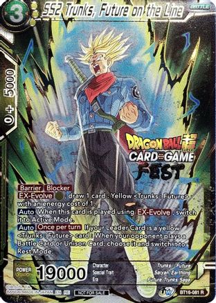 Image of SS2 Trunks, Future on the Line (Card Game Fest 2022) (BT16-081) - Tournament Promotion Cards Foil