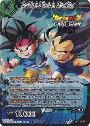 Image of Son Goku Jr. & Vegeta Jr., Saiyan Scions (Card Game Fest 2022) (EX13-30) - Tournament Promotion Cards Foil