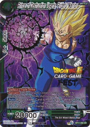 Image of Prince of Destruction Vegeta, Prideful Warrior (Card Game Fest 2022) (BT11-066) - Tournament Promotion Cards Foil
