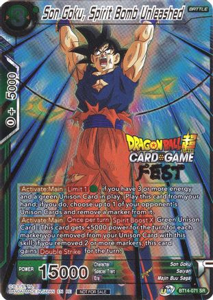 Image of Son Goku, Spirit Bomb Unleashed (Card Game Fest 2022) (BT14-071) - Tournament Promotion Cards Foil
