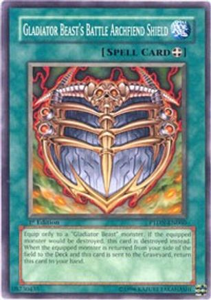 Image of Gladiator Beast's Battle Archfiend Shield (PTDN-EN060) - Phantom Darkness 1st Edition