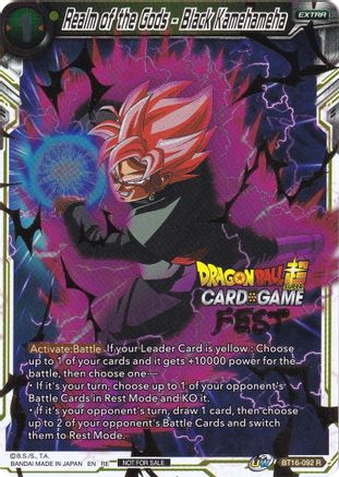 Image of Realm of the Gods - Black Kamehameha (Card Game Fest 2022) (BT16-092) - Tournament Promotion Cards Foil