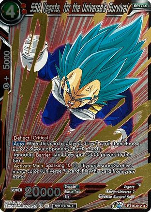 Image of SSB Vegeta, for the Universe's Survival (Event Pack 09) (Alternate Foil) (BT16-012) - Tournament Promotion Cards Foil