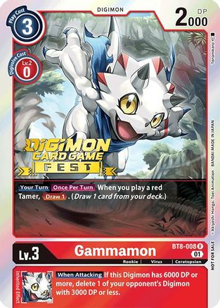 Image of Gammamon (Digimon Card Game Fest 2022) (BT8-008) - Dimensional Phase Foil