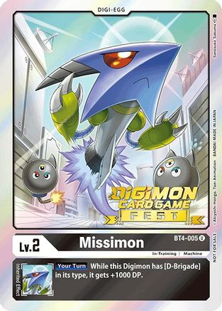 Image of Missimon (Digimon Card Game Fest 2022) (BT4-005) - Great Legend Foil