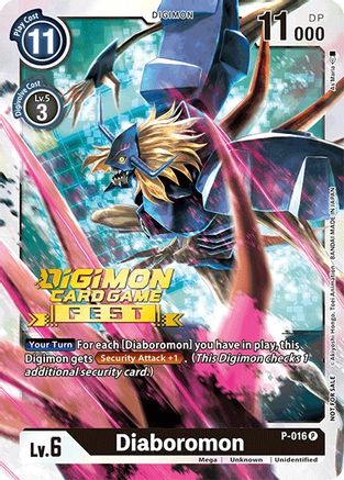 Image of Diaboromon - P-016 (Digimon Card Game Fest 2022) (P-016) - Digimon Promotion Cards Foil
