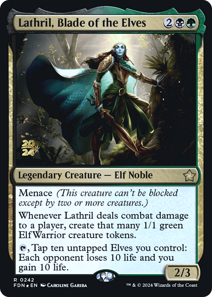 Image of Lathril, Blade of the Elves (PRE-242) - Foundations Promos Foil
