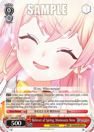 Image of Believer of Spring, Momosuzu Nene (HOL/W91-E098 C) - hololive production