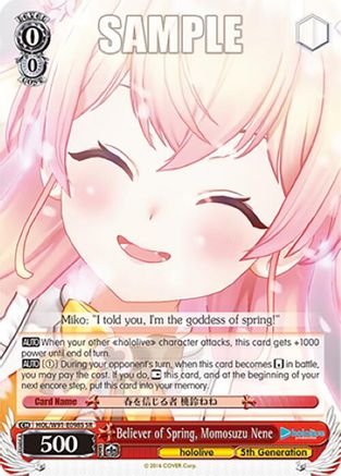 Image of Believer of Spring, Momosuzu Nene (SR) (HOL/W91-E098S SR) - hololive production