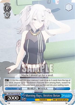 Image of Morning Rays, Shishiro Botan (SR) (HOL/W91-E135S SR) - hololive production