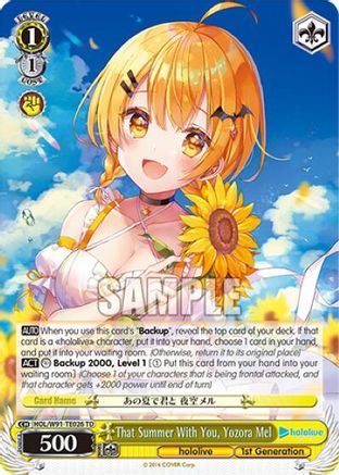 Image of That Summer With You, Yozora Mel (HOL/W91-TE026 TD) - hololive production