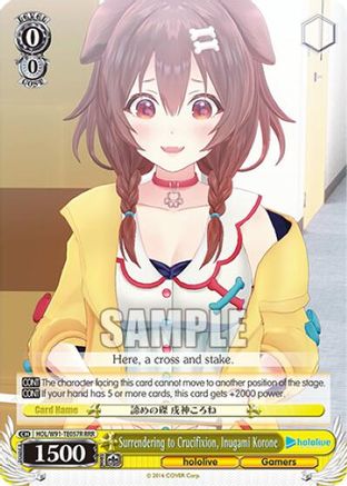 Image of Surrendering to Crucifixion, Inugami Korone (RRR) (HOL/W91-TE057R RRR) - hololive production