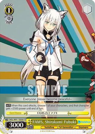 Image of FAMS, Shirakami Fubuki (HOL/W91-TE059 TD) - hololive production