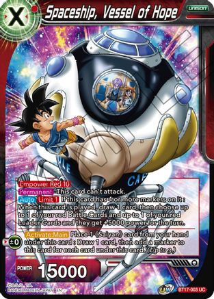 Image of Spaceship, Vessel of Hope (BT17-003) - Ultimate Squad