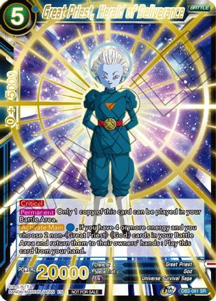 Image of Great Priest, Herald of Deliverance (Alternate Art) (DB2-061) - Tournament Promotion Cards Foil