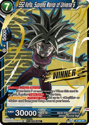 Image of SS2 Kefla, Supreme Warrior of Universe 6 (Winner Stamped) (Championship Pack 2022 Vol.1) (P-395) - Promotion Cards Foil