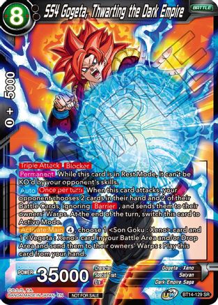 Image of SS4 Gogeta, Thwarting the Dark Empire (BT14-129) - Promotion Cards Foil