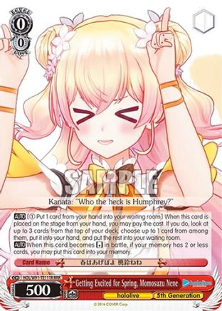 Image of Getting Excited for Spring, Momosuzu Nene (RRR) (HOL/W91-TE111R RRR) - hololive production