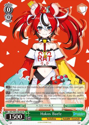 Image of Hakos Baelz (Foil) (HOL/W91-PE14S PR) - hololive production
