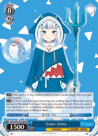 Image of Gawr Gura (Foil) (HOL/W91-PE19S PR) - hololive production