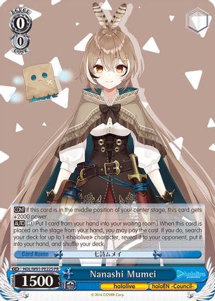 Image of Nanashi Mumei (Foil) (HOL/W91-PE22S PR) - hololive production