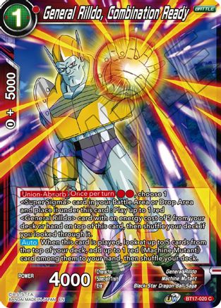 Image of General Rilldo, Combination Ready (BT17-020) - Ultimate Squad Foil