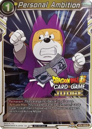 Image of Personal Ambition (Judge Pack Vol.11) (BT5-103) - Tournament Promotion Cards Foil
