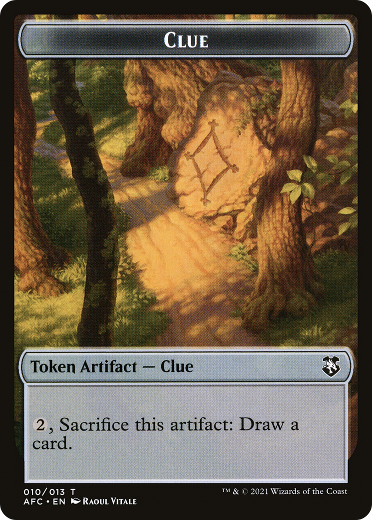 Image of Clue (TAFC-010) - Forgotten Realms Commander Tokens