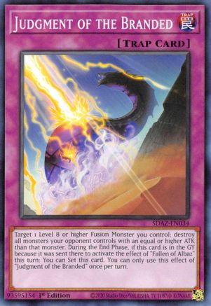 Image of Judgment of the Branded (SDAZ-EN034) - Structure Deck: Albaz Strike 1st Edition