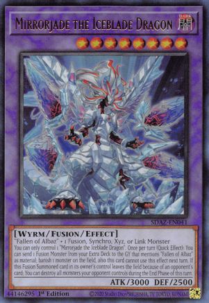 Image of Mirrorjade the Iceblade Dragon (SDAZ-EN041) - Structure Deck: Albaz Strike 1st Edition