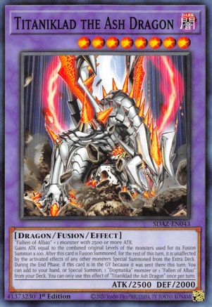 Image of Titaniklad the Ash Dragon (SDAZ-EN043) - Structure Deck: Albaz Strike 1st Edition