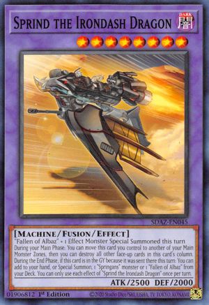 Image of Sprind the Irondash Dragon (SDAZ-EN045) - Structure Deck: Albaz Strike 1st Edition