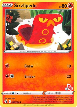 Image of Sizzlipede 046/264  Battle Academy 2022 - Promo