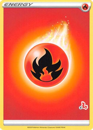 Image of Fire Energy (#8 Cinderace Stamped)  Battle Academy 2022 - Promo