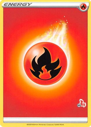 Image of Fire Energy (#20 Cinderace Stamped)  Battle Academy 2022 - Promo