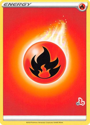 Image of Fire Energy (#32 Cinderace Stamped)  Battle Academy 2022 - Promo