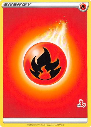 Image of Fire Energy (#35 Cinderace Stamped)  Battle Academy 2022 - Promo