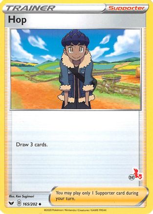 Image of Hop (# Cinderace Stamped) 165/202  Battle Academy 2022 - Promo