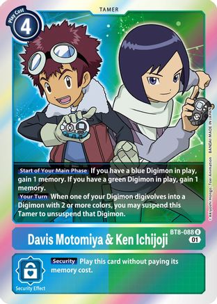 Image of Davis Motomiya & Ken Ichijoji (BT8-088) - New Awakening Foil