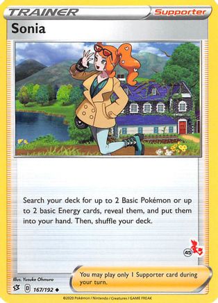 Image of Sonia - 167/192 (#45 Cinderace Stamped)/192  Battle Academy 2022 - Promo